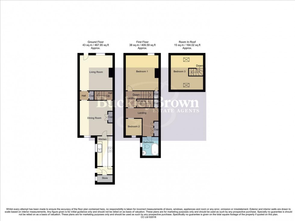 Floorplan for Rhodes Cottages, Clowne, Chesterfield