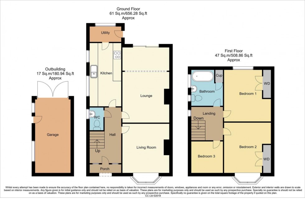 Floorplan for Leadale Crescent, Mansfield Woodhouse, Mansfield