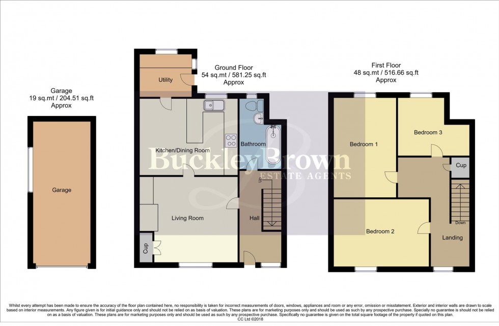 Floorplan for Crompton Street, Teversal, Sutton-In-Ashfield