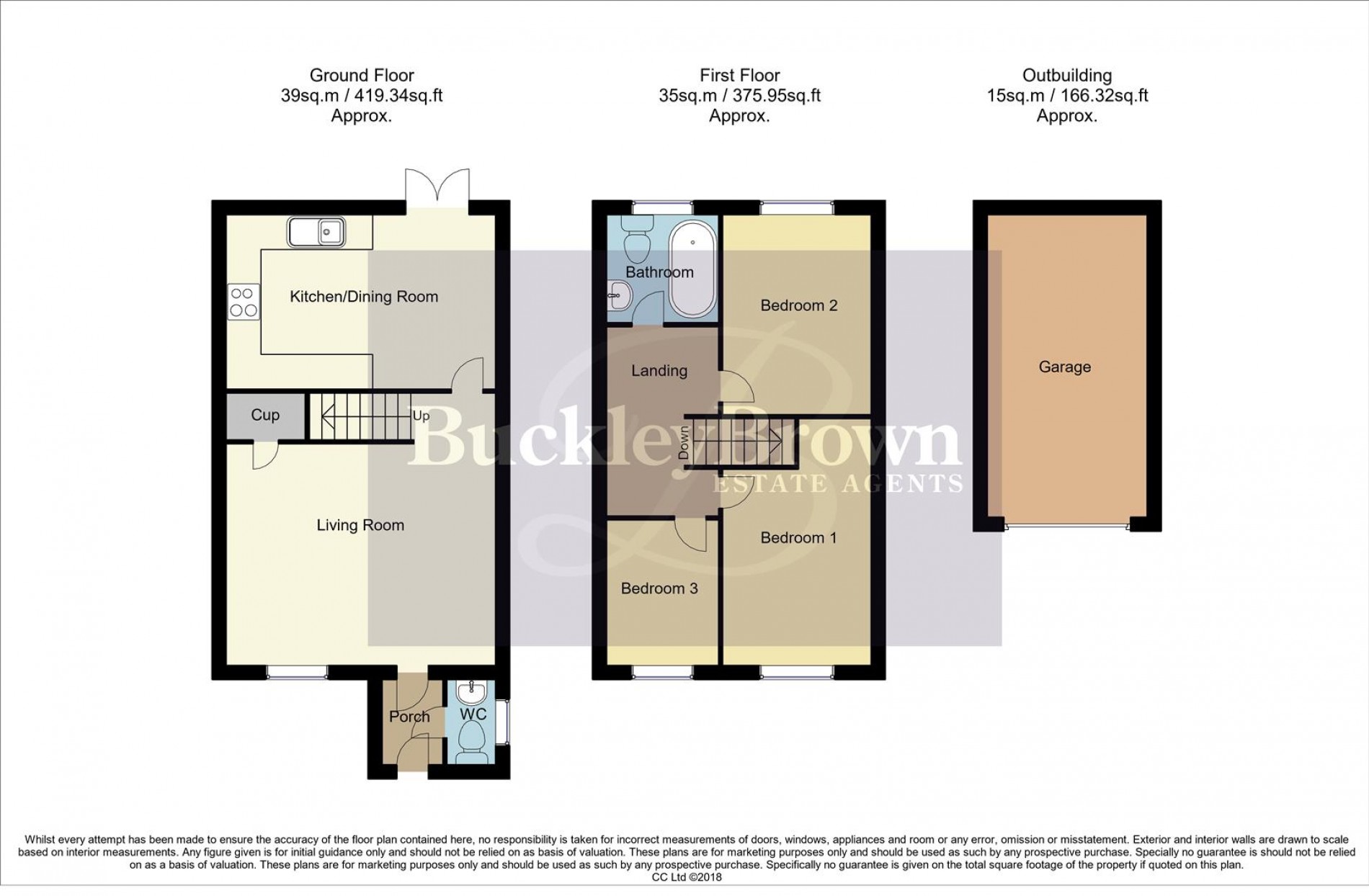 Floorplan for Barley Close, New Ollerton, Newark