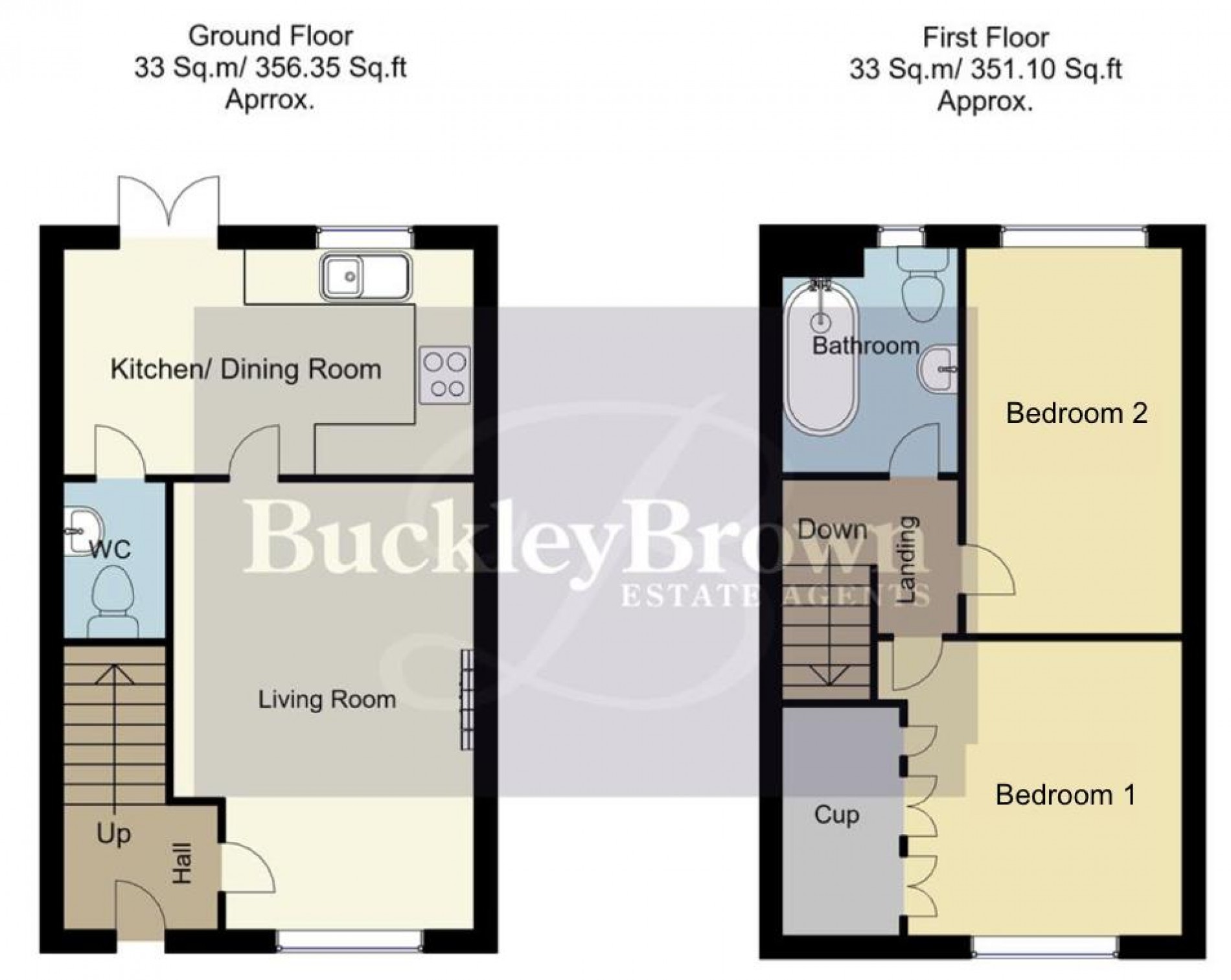 Floorplan for Poppy Avenue, Ollerton