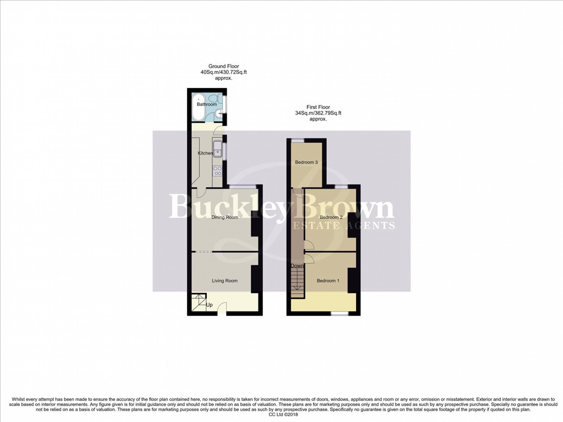 Floorplan for Portland Street, New Houghton, Mansfield