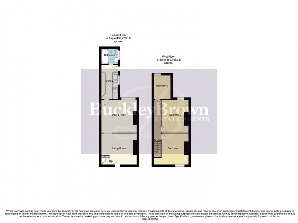 Floorplan for Portland Street, New Houghton, Mansfield