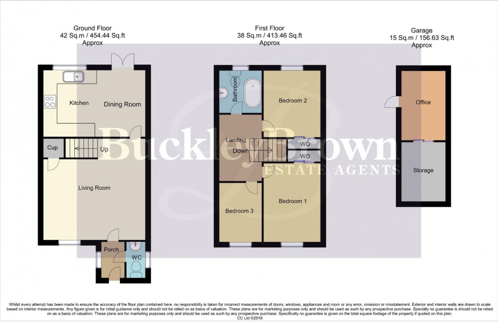 Floorplan for Lily Way, New Ollerton