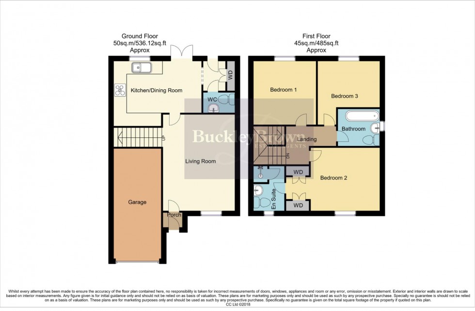 Floorplan for Brookfield Close, Grassmoor, Chesterfield