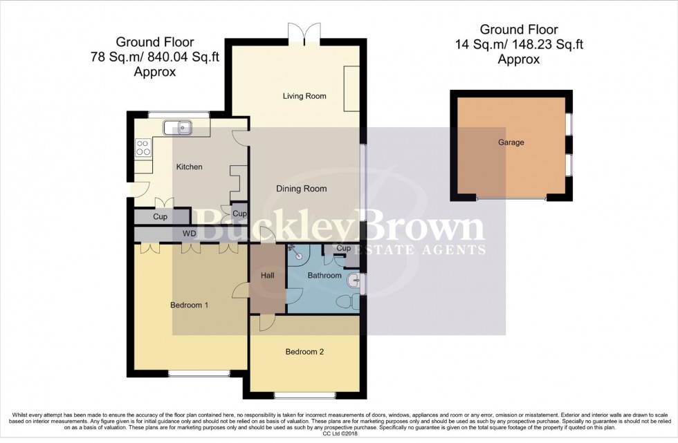 Floorplan for The Hill, Glapwell, Chesterfield