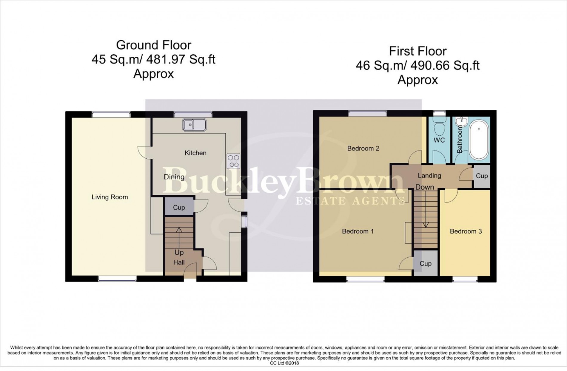 Floorplan for Tudor Crescent, Rainworth, Mansfield