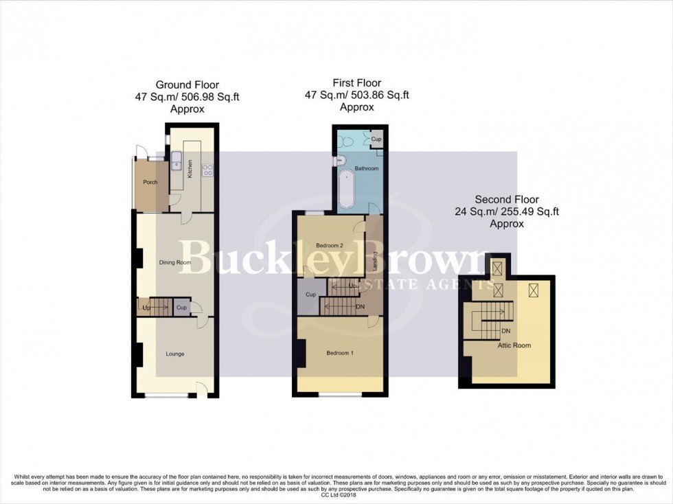 Floorplan for Frederick Street, Grassmoor, Chesterfield