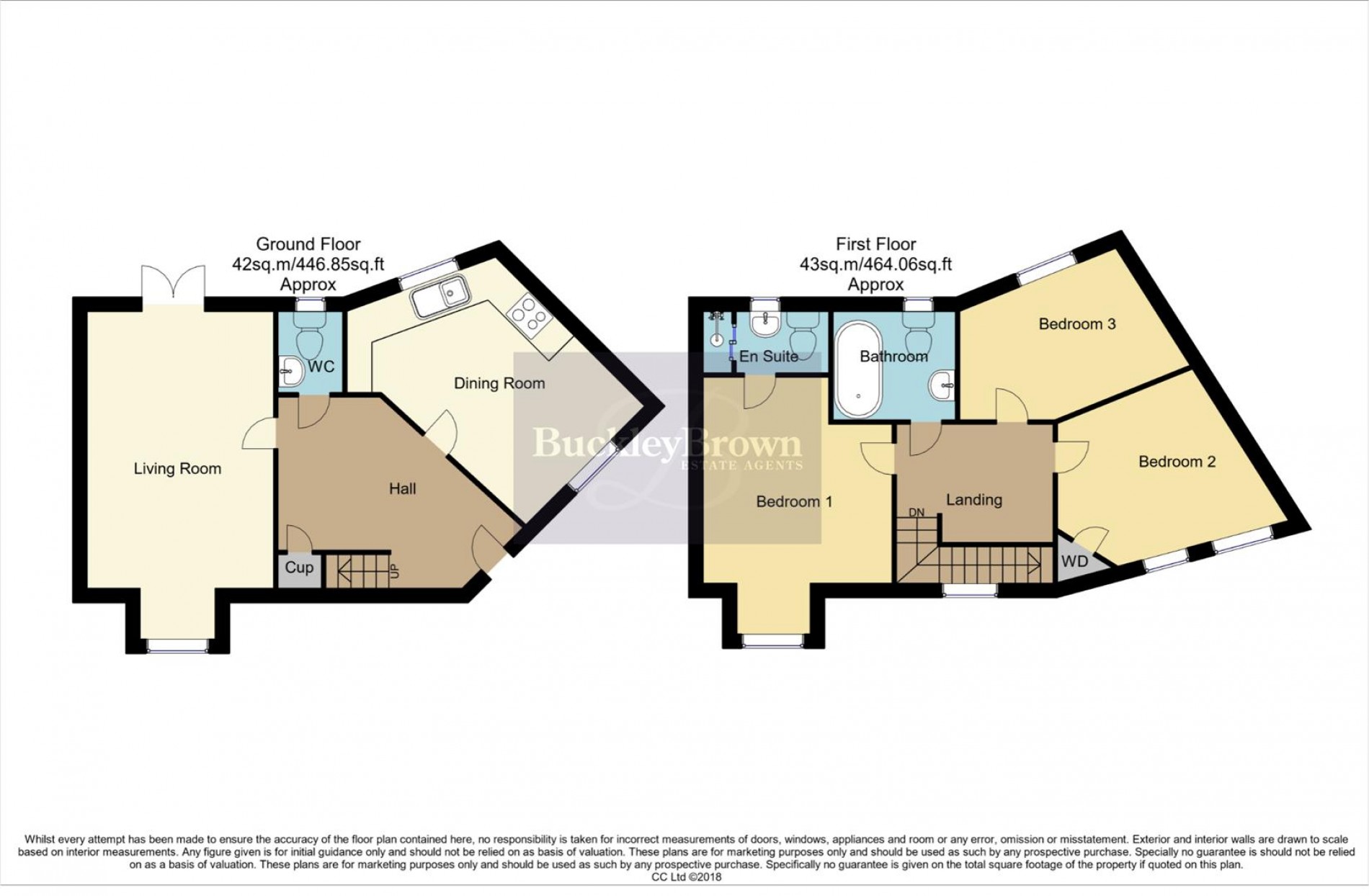 Floorplan for Northcote Way, Doe Lea, Chesterfield