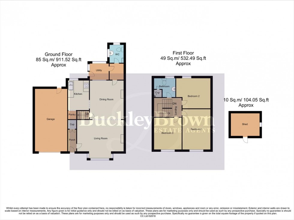 Floorplan for Brunner Avenue, Shirebrook, Mansfield