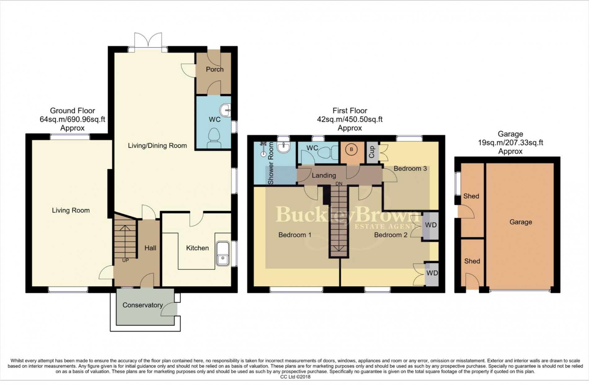 Floorplan for Cedar Lane, New Ollerton, Newark