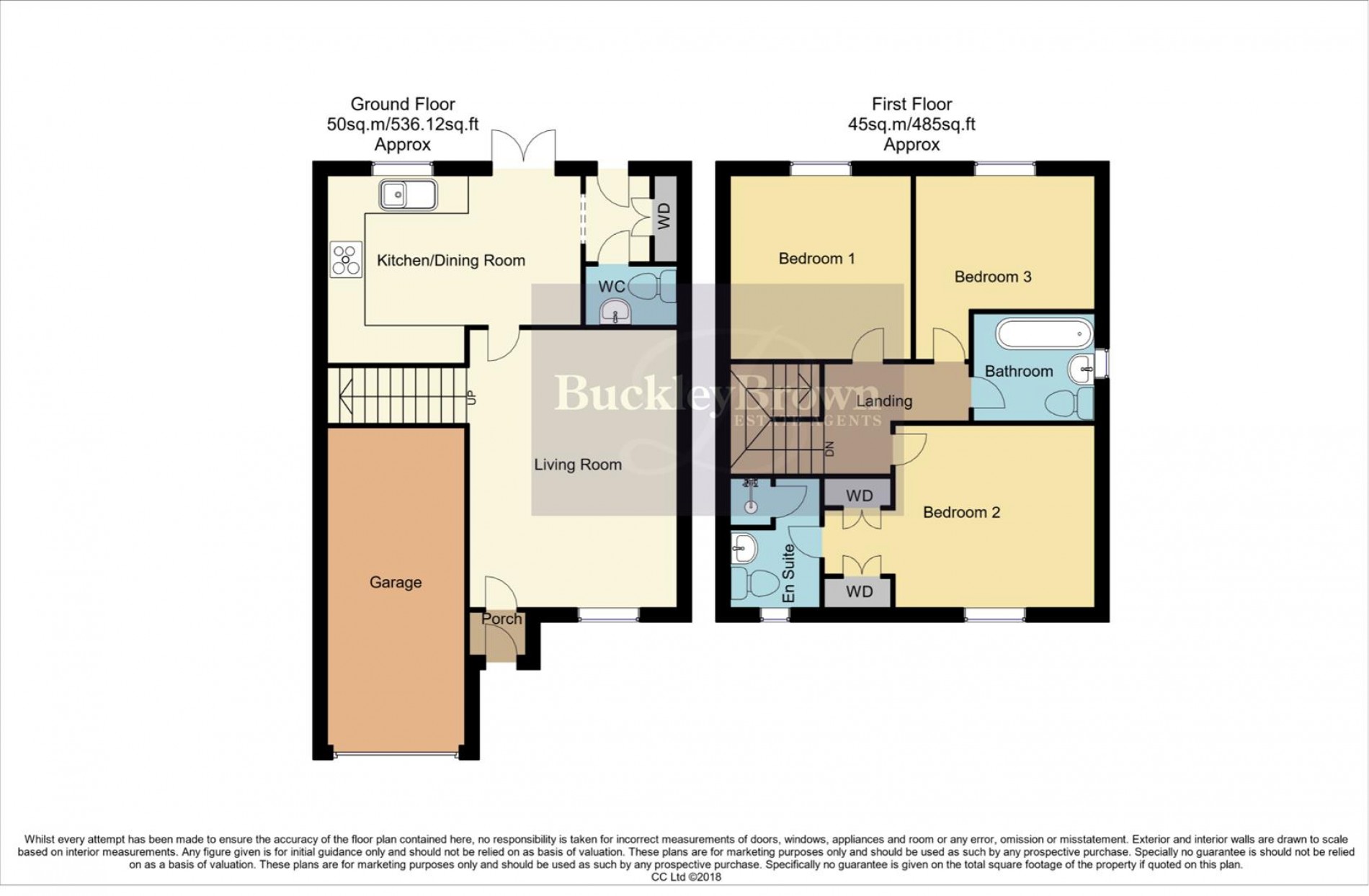 Floorplan for Brookfield Close, Grassmoor, Chesterfield