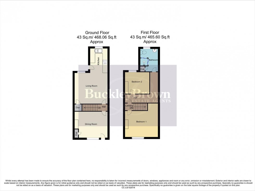 Floorplan for Draycott Road, North Wingfield, Chesterfield