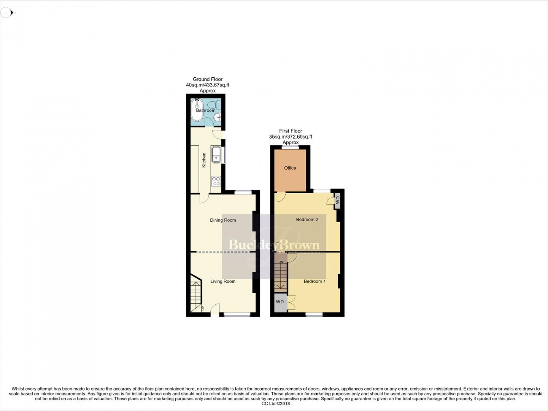 Floorplan for Crompton Street, New Houghton, Mansfield