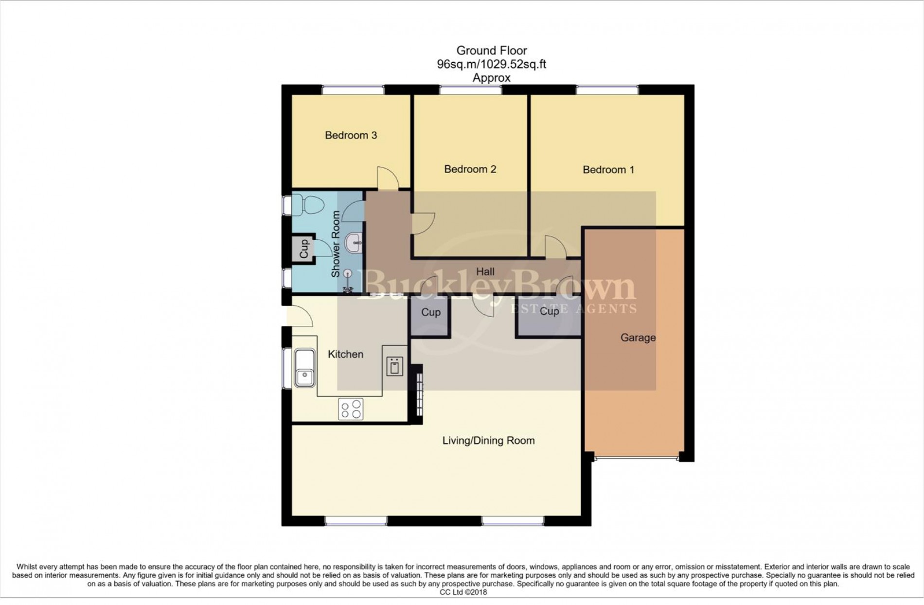 Floorplan for Cedar Close, Glapwell, Chesterfield
