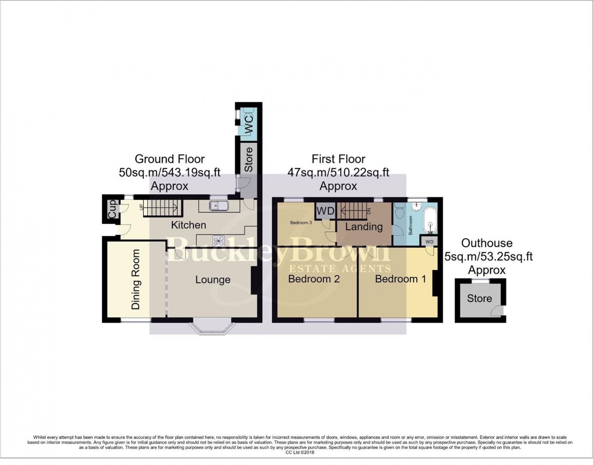 Floorplan for Cherry Avenue, Kirkby-In-Ashfield, Nottingham