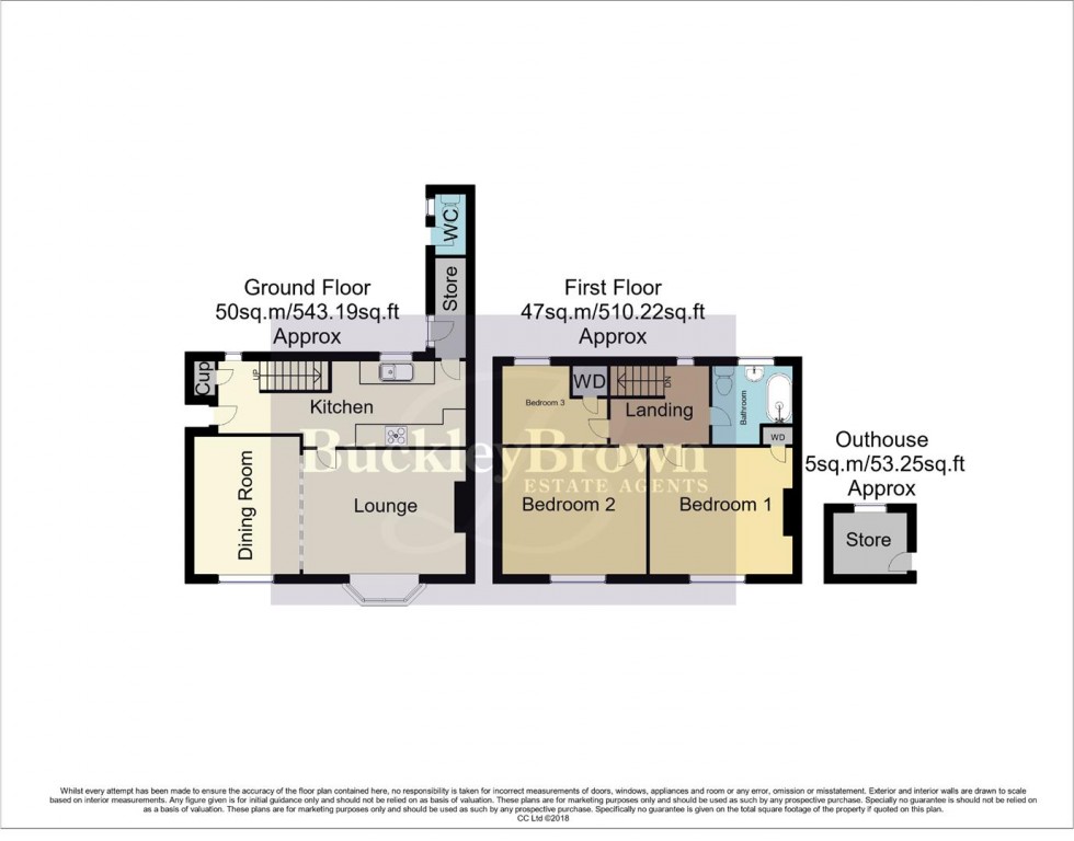 Floorplan for Cherry Avenue, Kirkby-In-Ashfield, Nottingham