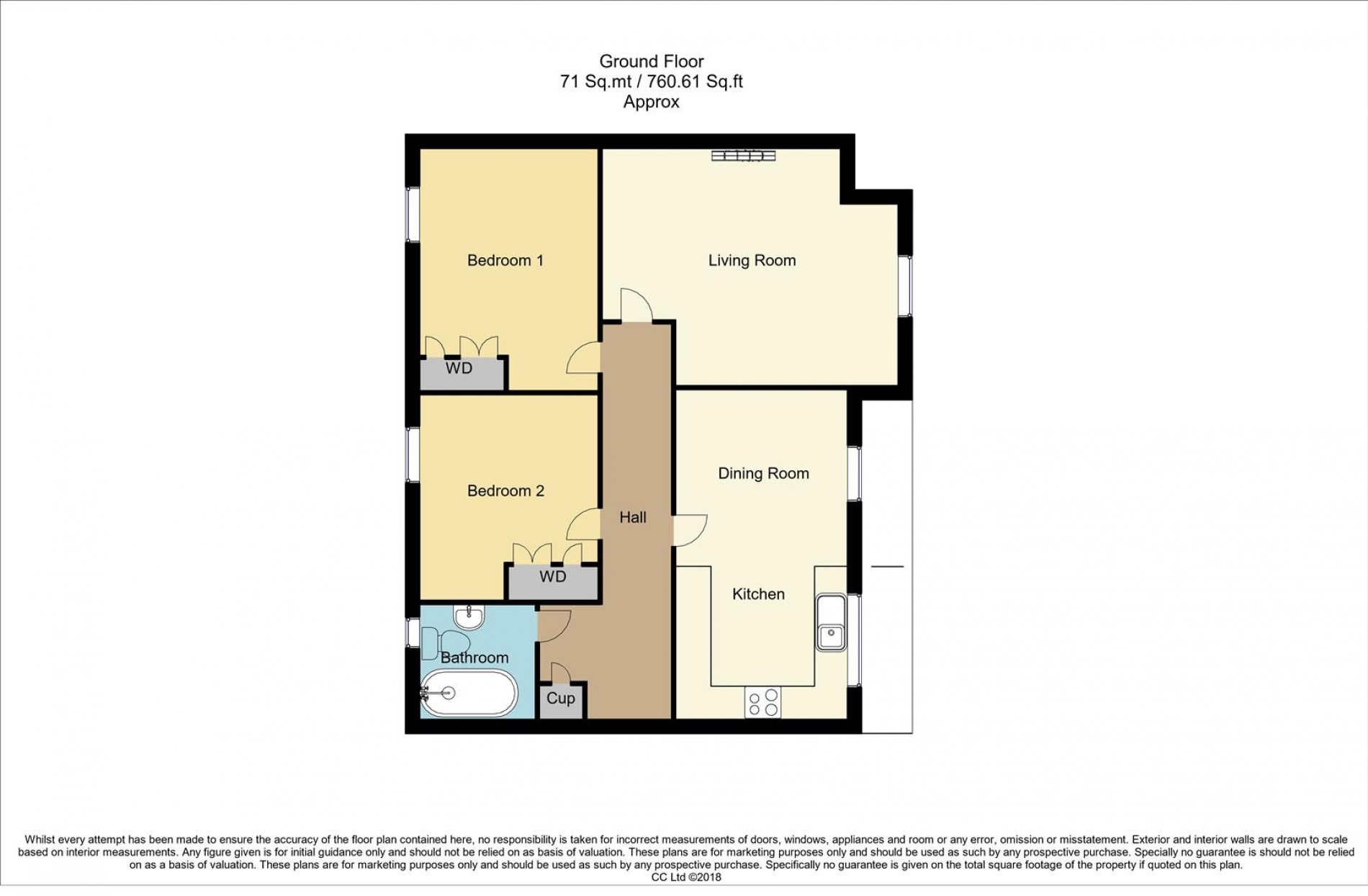 Floorplan for Curbar Close, Mansfield
