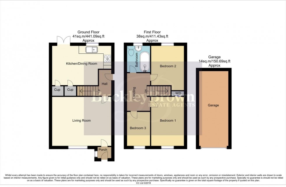 Floorplan for Churchfield Drive, Rainworth, Mansfield
