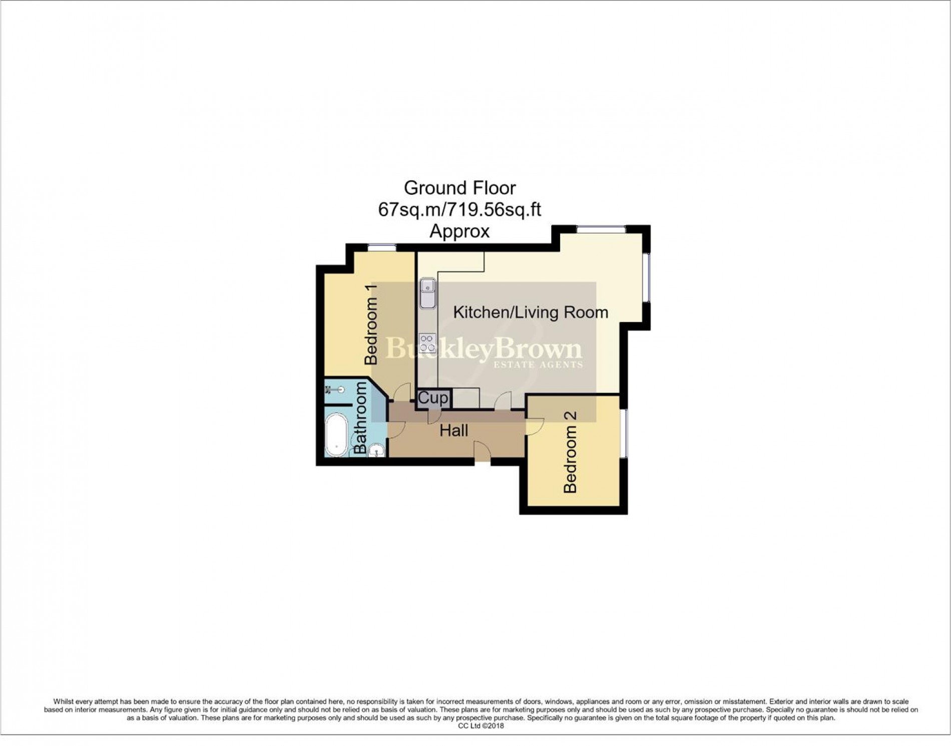 Floorplan for Bennet Drive, Kirkby-In-Ashfield, Nottingham