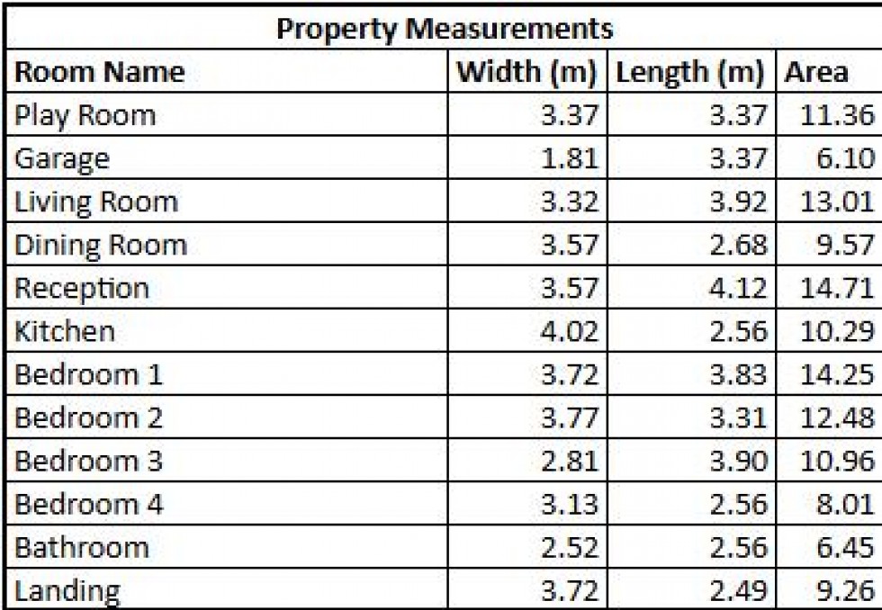Floorplan for Frank Avenue, Mansfield