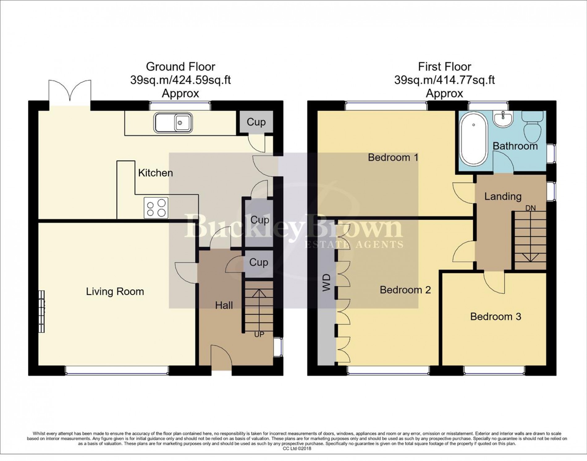 Floorplan for Lime Tree Avenue, Glapwell, Chesterfield