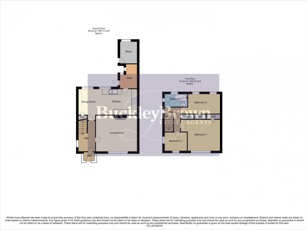 Floorplan for Slack Lane, Heath, Chesterfield