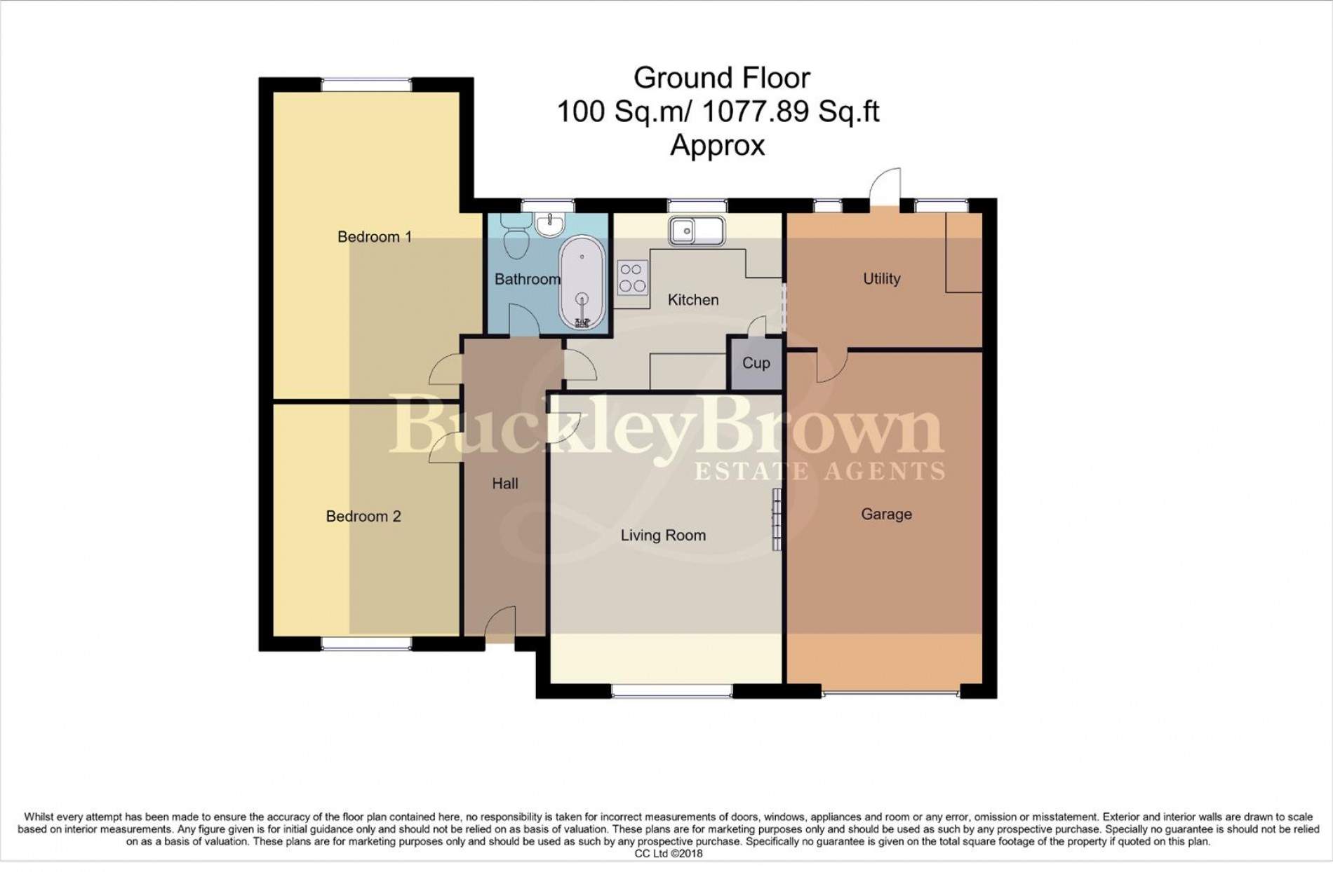 Floorplan for Cavendish Drive, Clowne, Chesterfield