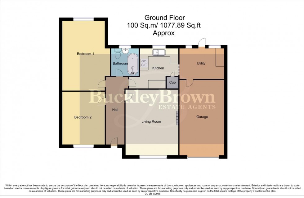 Floorplan for Cavendish Drive, Clowne, Chesterfield