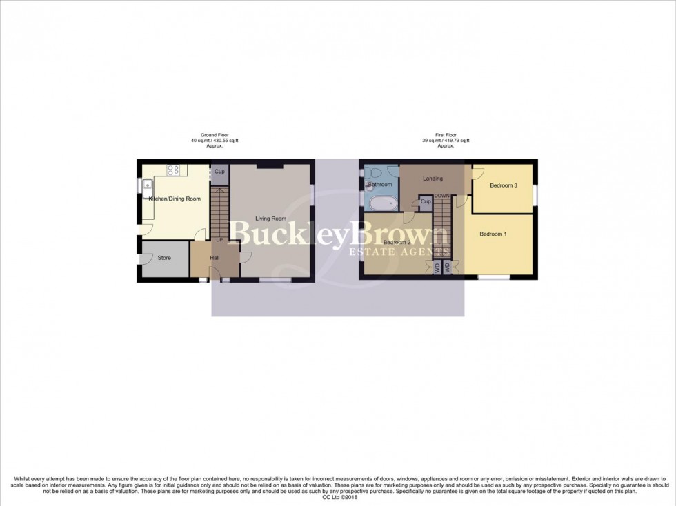 Floorplan for Lime Tree Avenue, Glapwell, Chesterfield