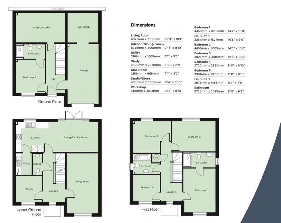 Floorplan for Plot 58 The Oak, High Oakham Hill, Mansfield