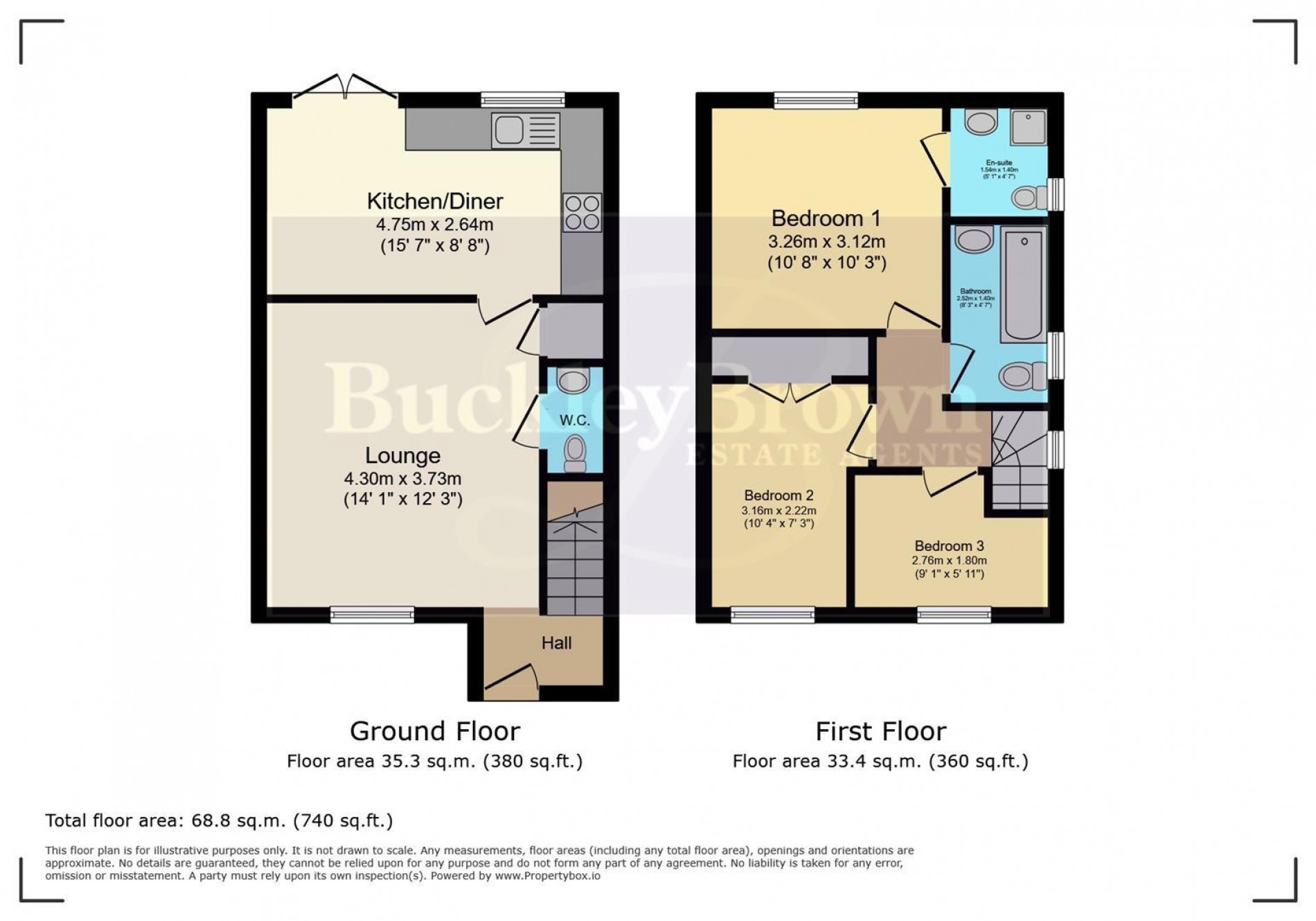 Floorplan for Bedlington Row, Bramley Road, Doe Lea