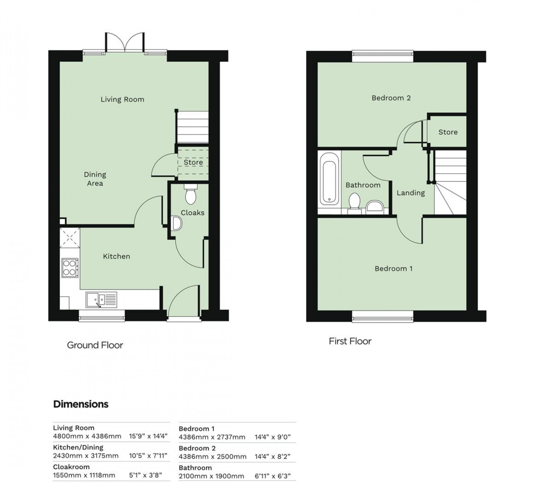 Floorplan for High Oakham Ridge, Mansfield