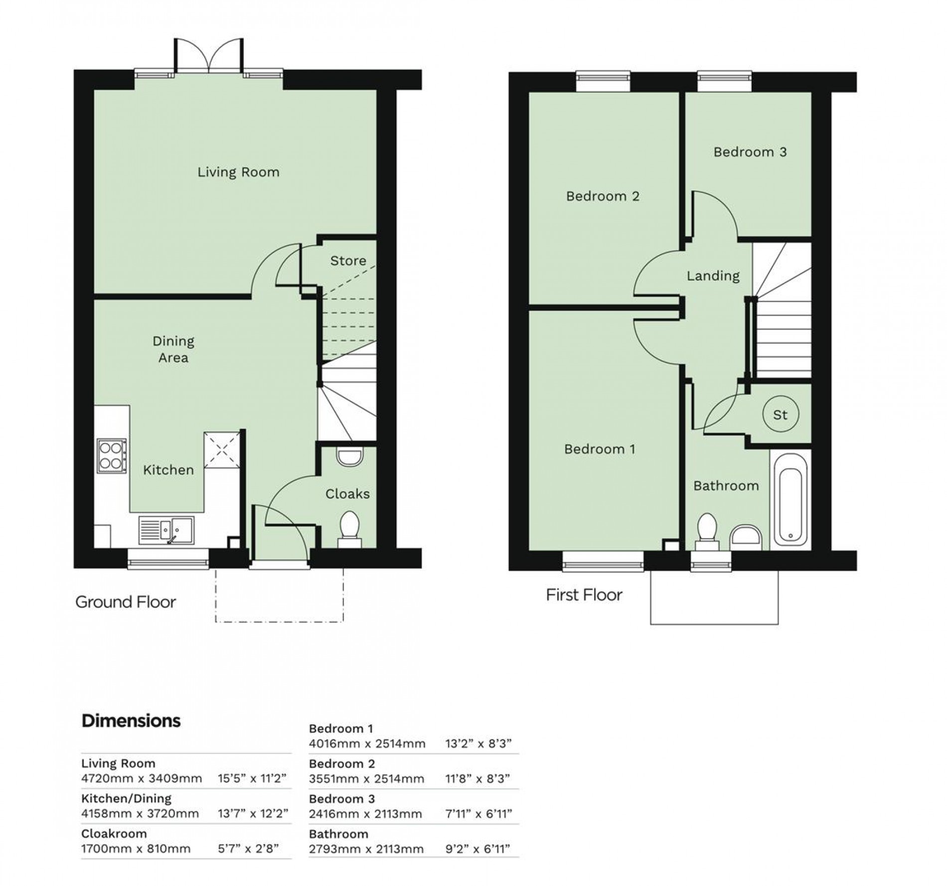 Floorplan for High Oakham Ridge, Mansfield