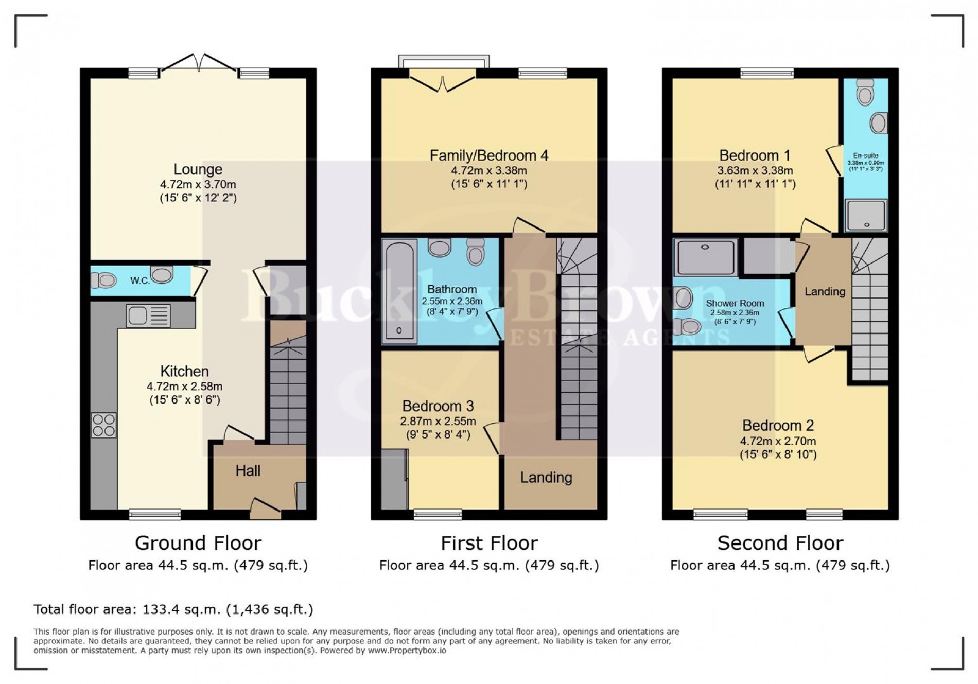 Floorplan for Milford Drive, Wingerworth, Chesterfield