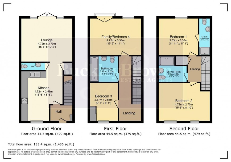 Floorplan for Milford Drive, Wingerworth, Chesterfield