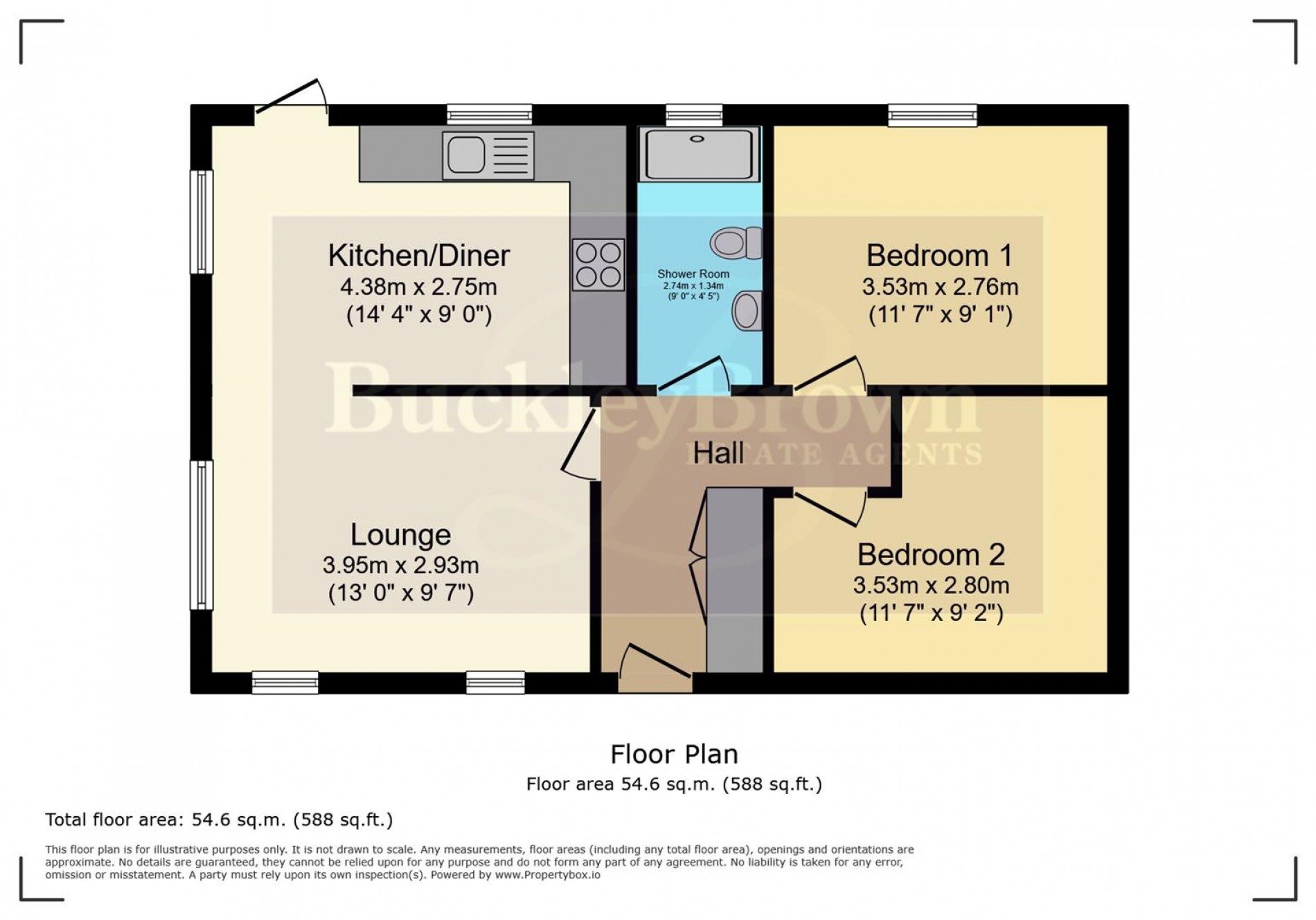 Floorplan for 104, Riverdale Park, Staveley